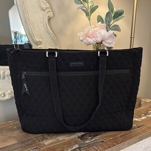 Black Quilted Laptop Bag